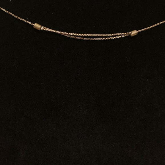 Madewell Gold Tone Key and Ring Pendant Necklace with Beaded Slide Extender - Picture 4 of 4